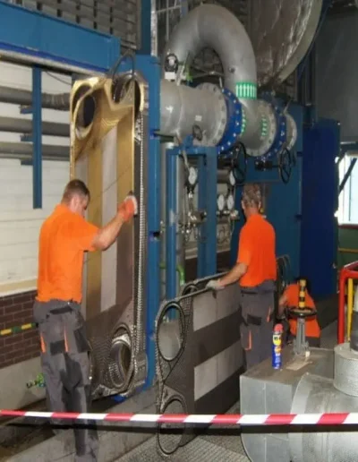 Demontaż płyt wymiennika ciepła