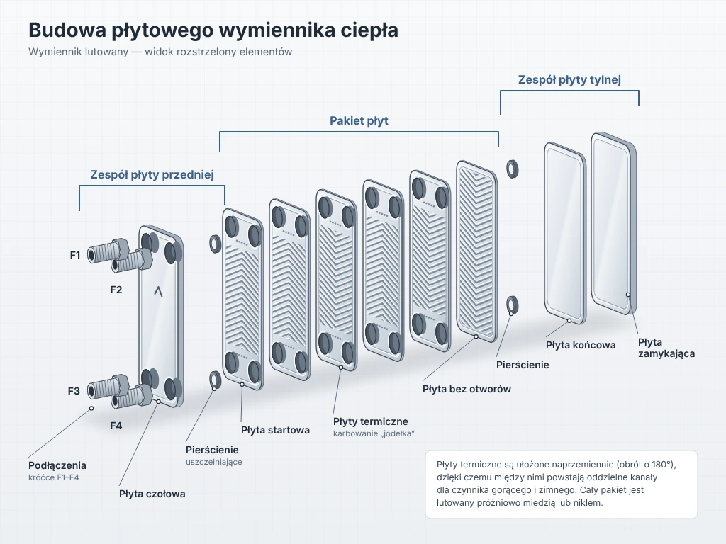 budowa-wymiennika-lutowanego Budowa lutowanego wymiennika ciepła-elementy wymiennika