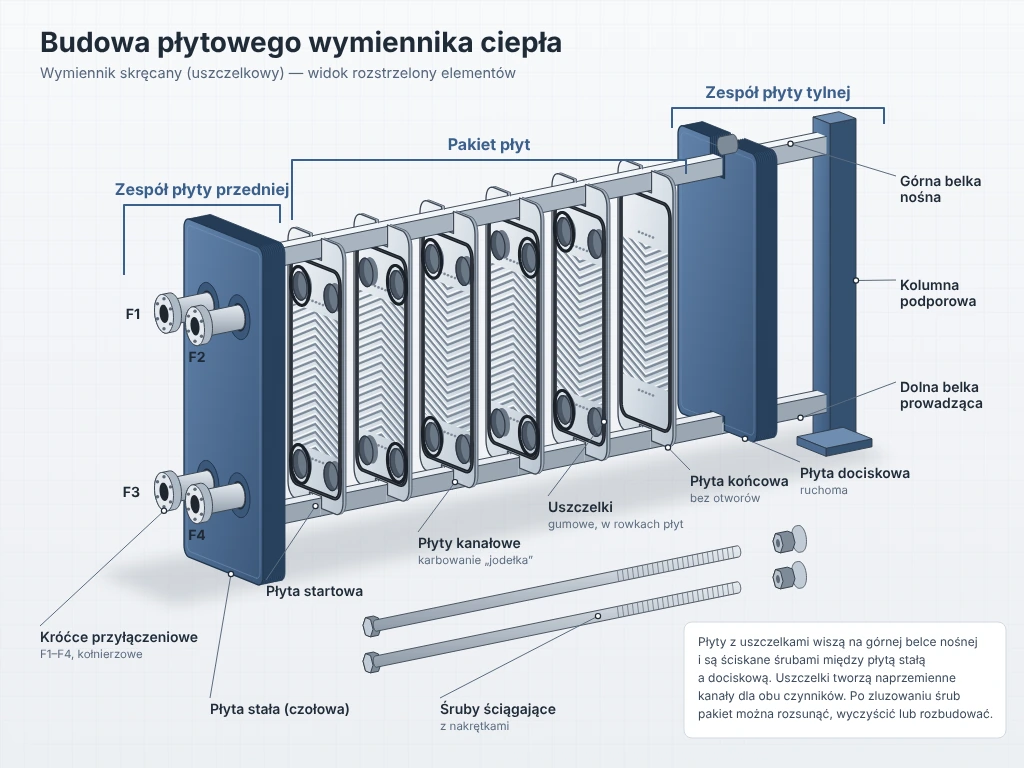budowa-wymiennika-skrecanego Budowa skręcanego wymiennika ciepła-elementy wymiennika