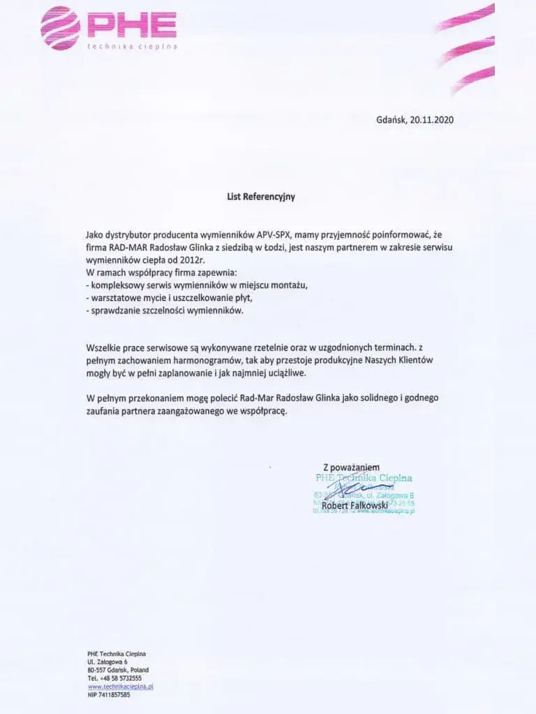 List referencyjny od PHE List referencyjny od PHE